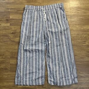 beachlunchlounge Navy and White Striped Pants